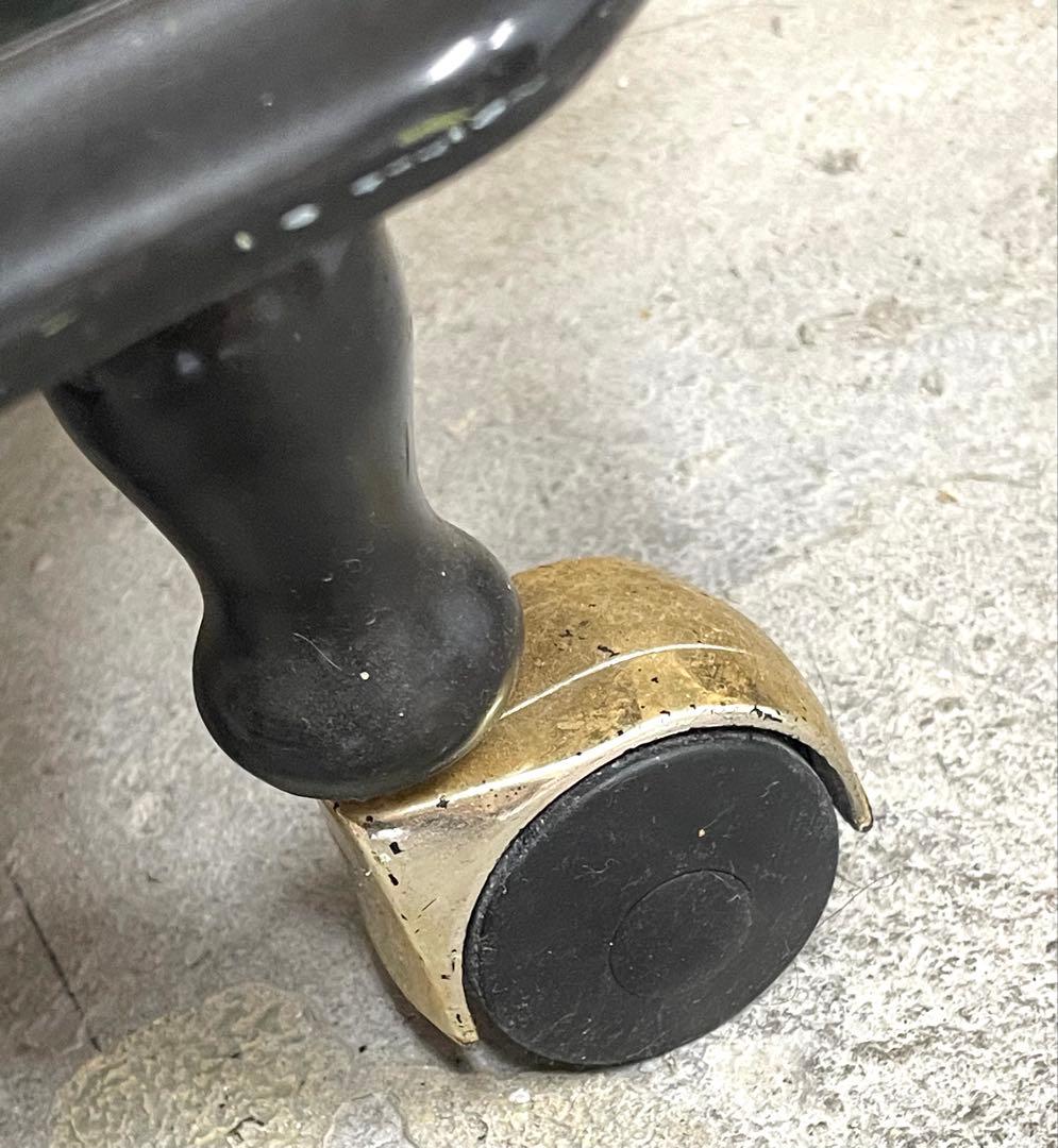 イタリー製 サービスワゴン 二段式サイドテーブル 象嵌 アンティーク