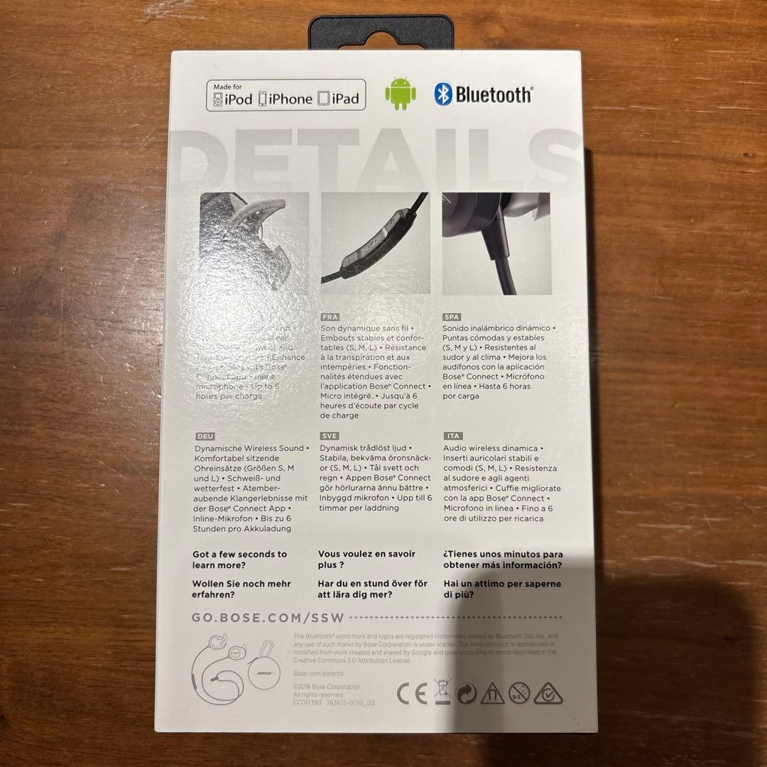 Bose SoundSport ワイヤレスイヤホン ブラック