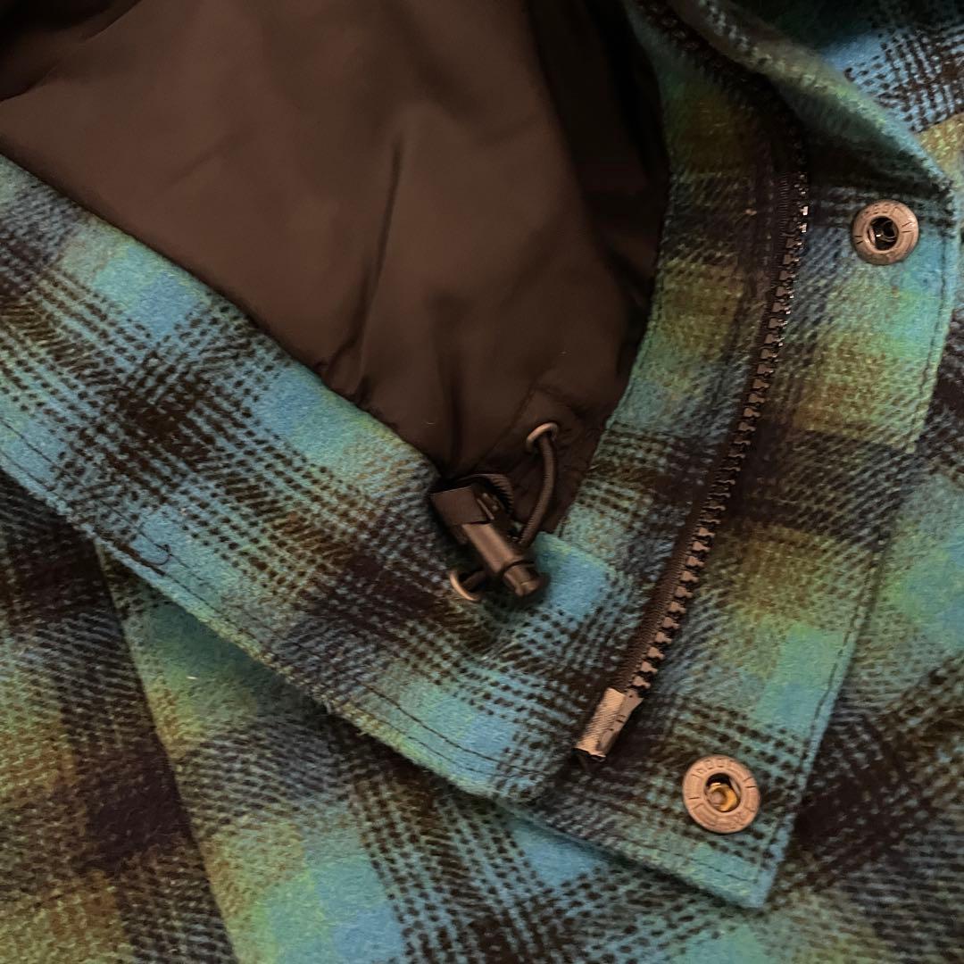 Burtonバートンスキーウェアスノーボードジャケットパーカー水色黒チェック柄