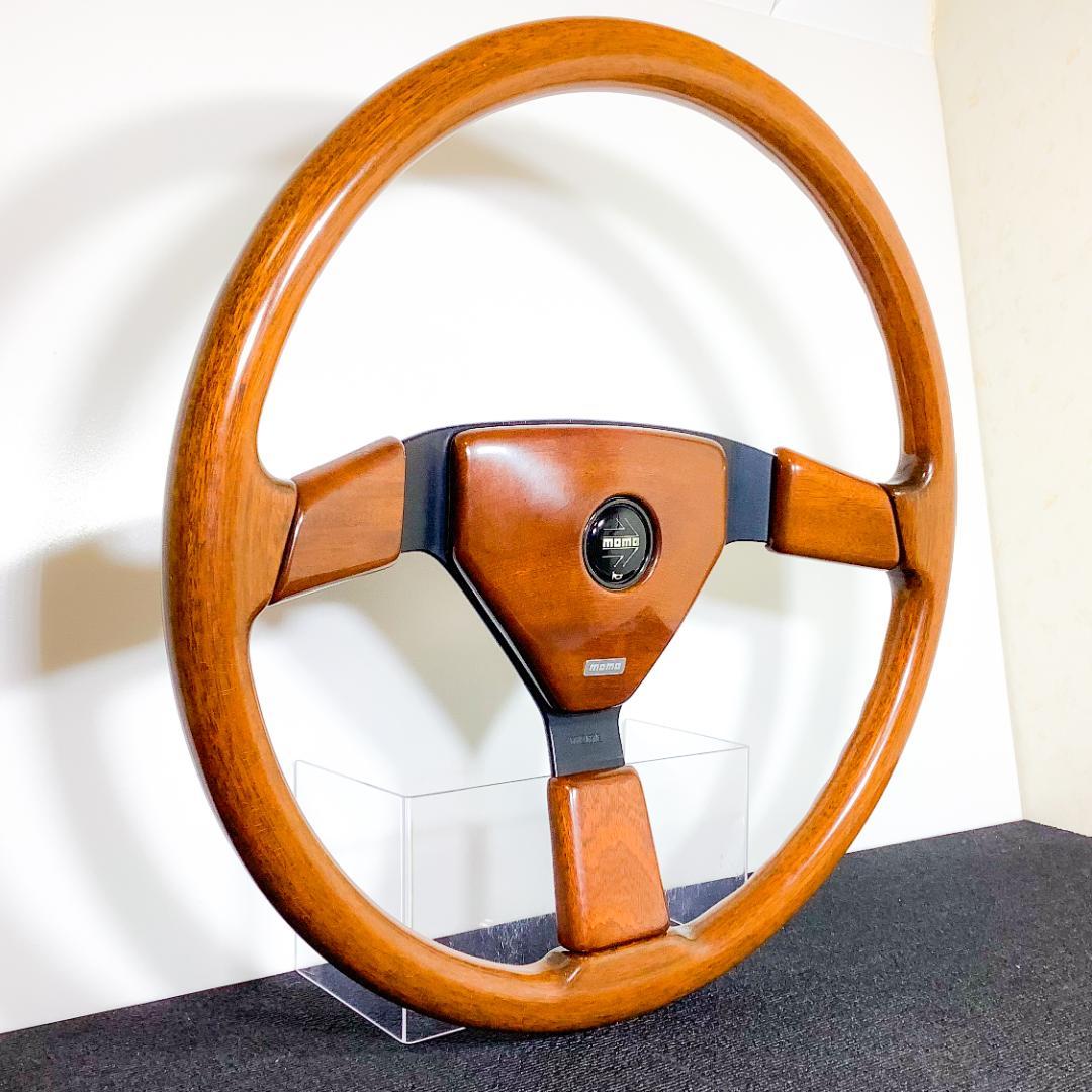 超希少 モモ ウッドステアリング 48Φ 大径 当時物 93年製 良品 デコトラ