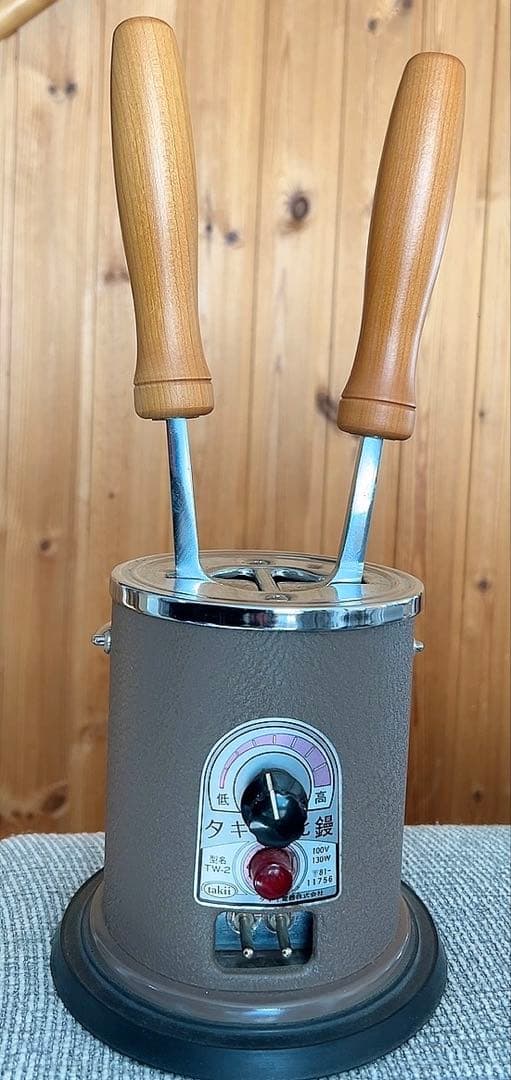 和洋裁電化鏝2丁立　タキイ電器 コテ　ランプ付　和製コテ