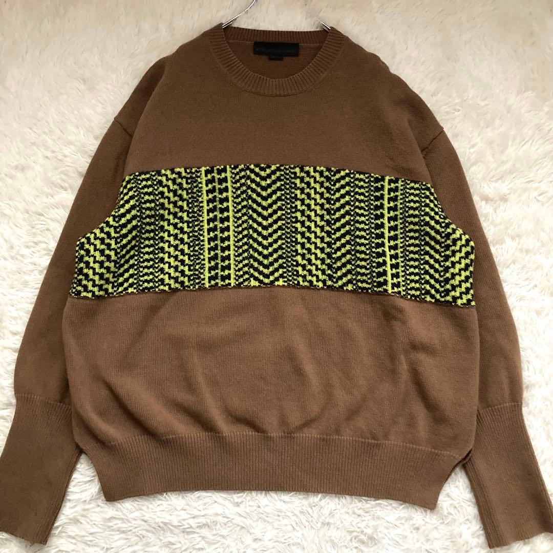 ✨美品✨ステラマッカートニー 切替 ニット ウール イタリア製 ブラウン 茶 Ｍ