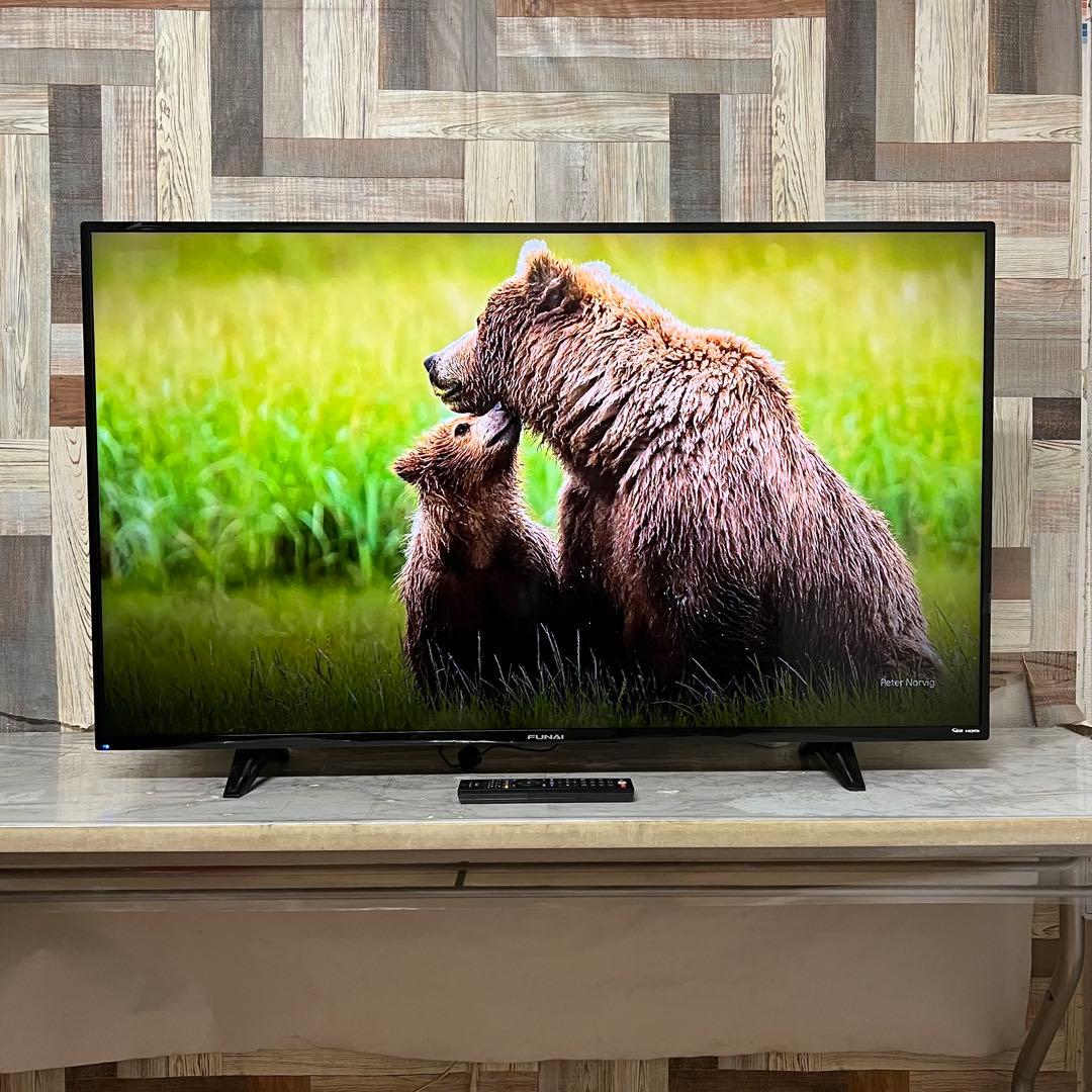 全国送料込❣️フナイ 50型 4K液晶テレビ 外付けHDD裏番組録画対応