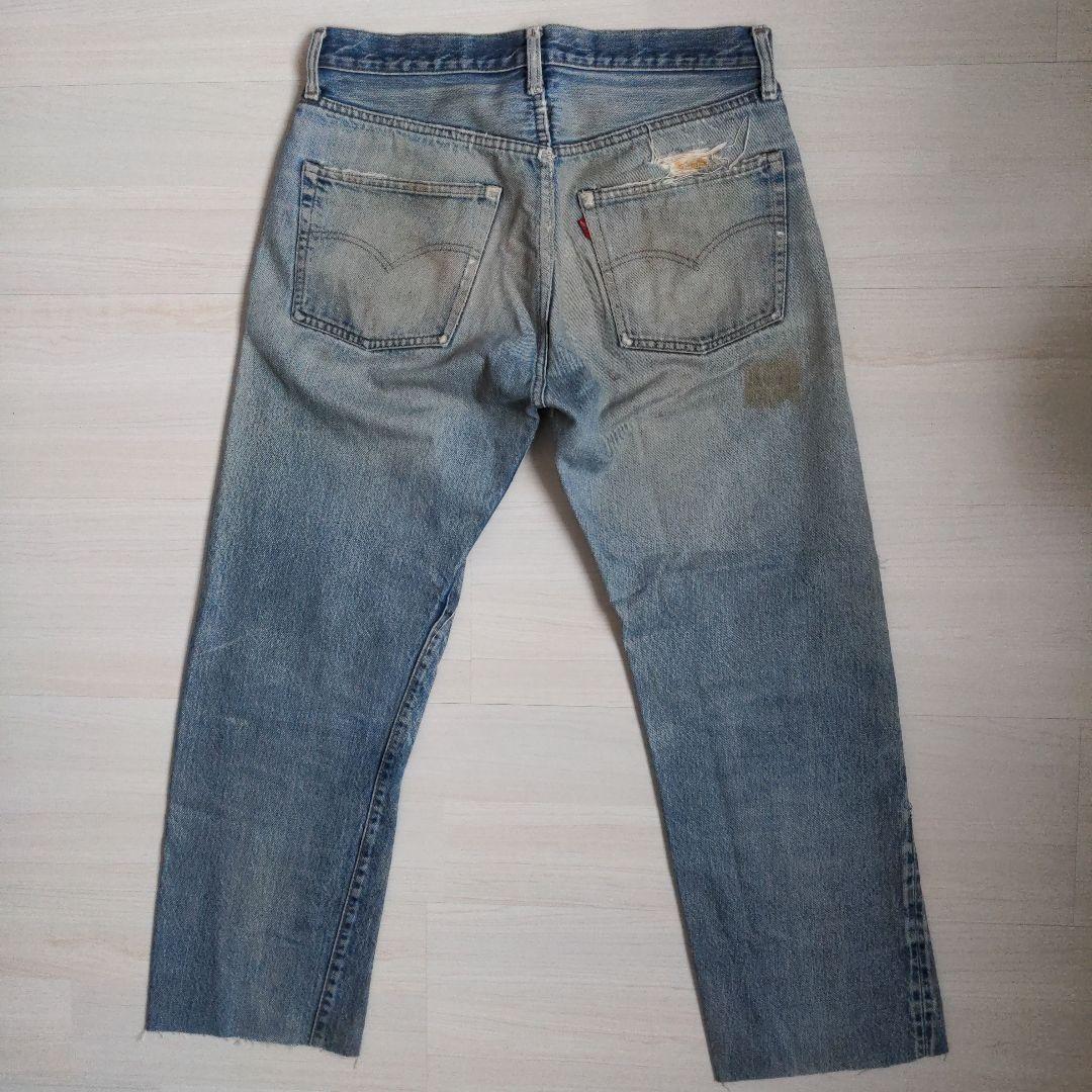 70s リーバイス501 66後期 赤耳 黒カン ボロ グランジ カート