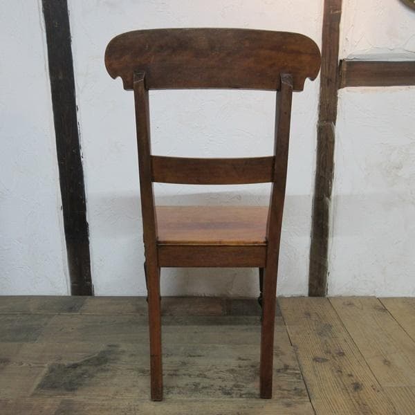 イギリス アンティーク 家具 ホールチェア マホガニー 椅子 イス 4367e
