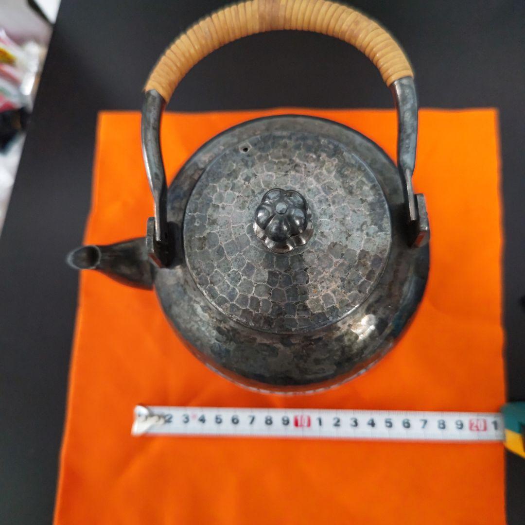 いぶし銀 鎚目 銀瓶