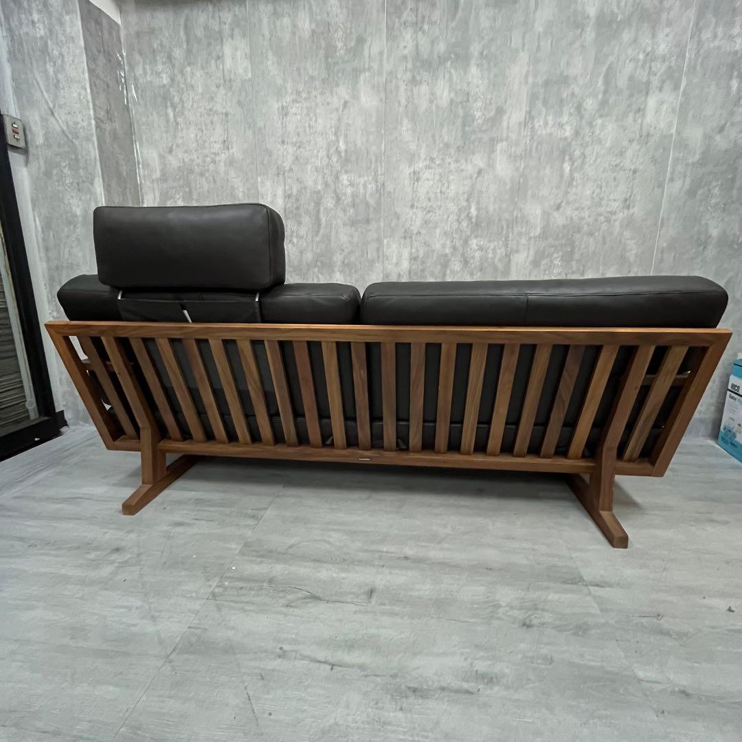 karimoku カリモク　3人掛けソファ 木フレーム 本革