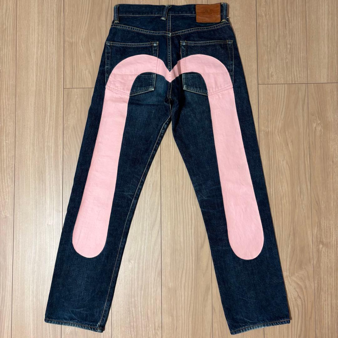 【美品】 EVISU 大黒 ピンク No.2 2000 W28 濃紺 Y2K