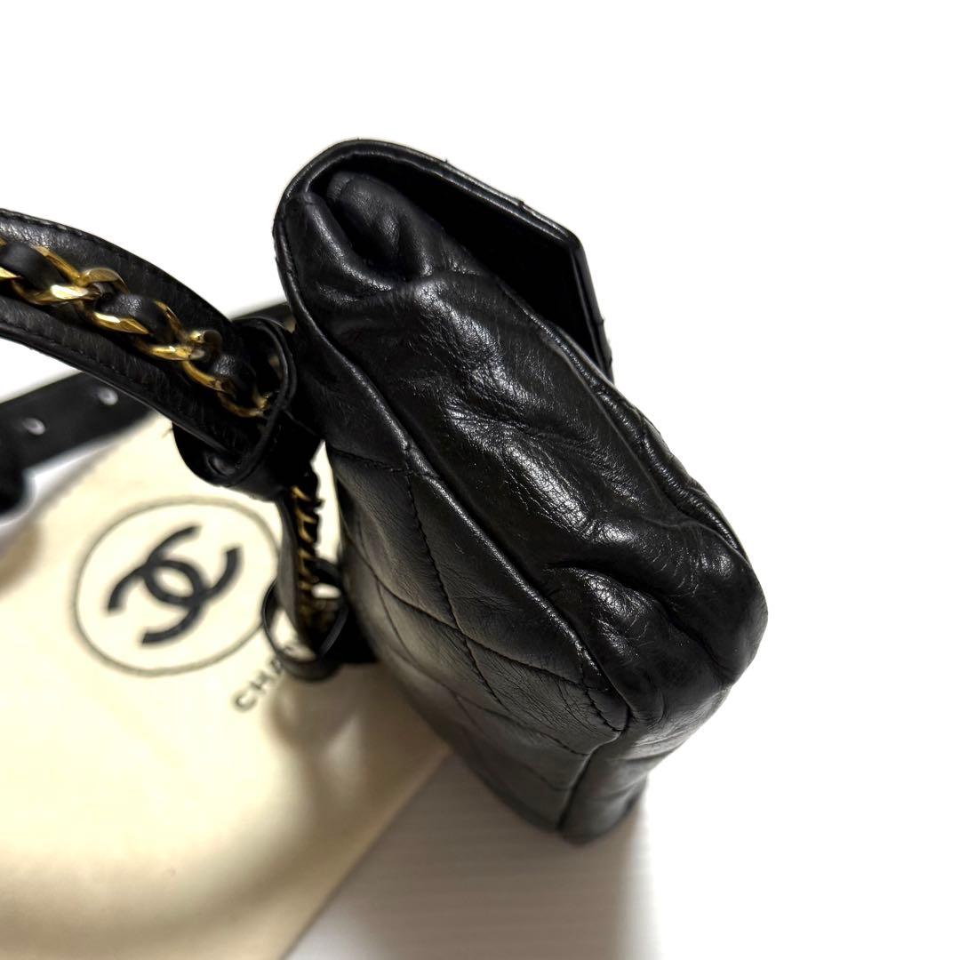 CHANEL マトラッセ ラムスキン ウエストバッグ ボディーバッグ　ショルダー