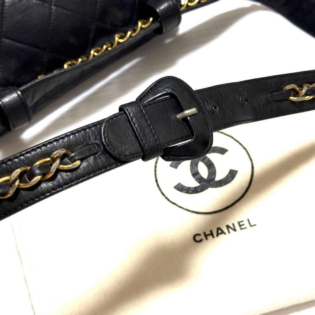 CHANEL マトラッセ ラムスキン ウエストバッグ ボディーバッグ　ショルダー