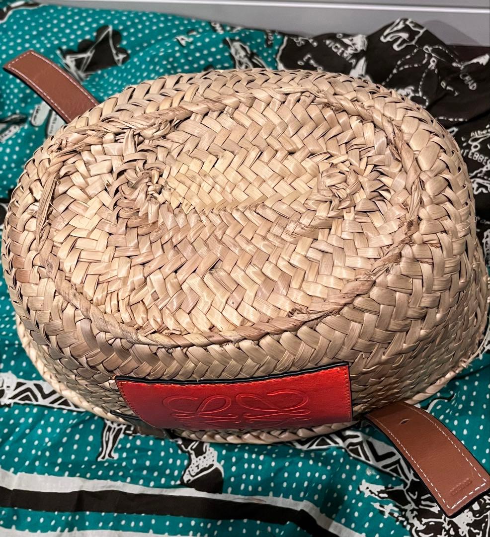 LOEWE ストロー レザー かごバッグ