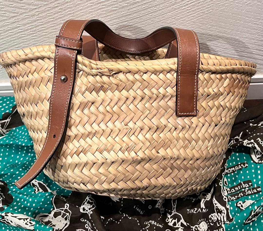 LOEWE ストロー レザー かごバッグ