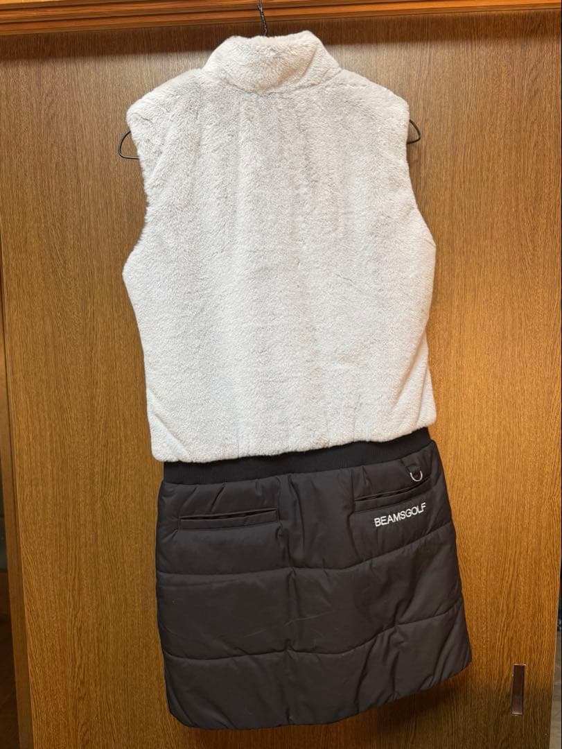 BEAMS GOLF ORANGE LABEL 中綿ボア ドッキング ワンピース