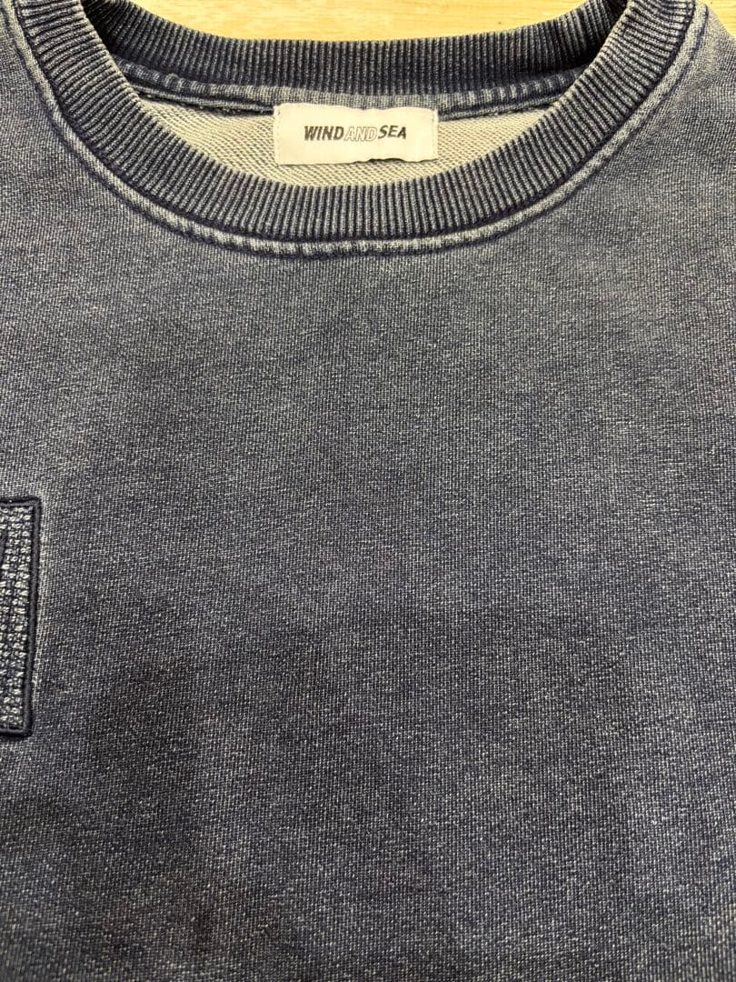 トップス WIND AND SEA 23SS CREW NECK INDIGO WASH