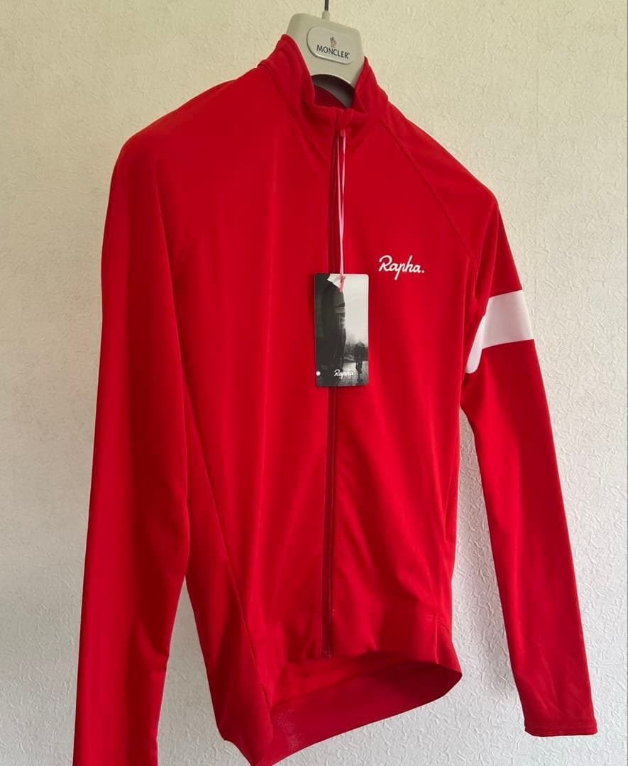 新品 Rapha ラファ サイクリング ジャージ シャツ 赤 白 XS