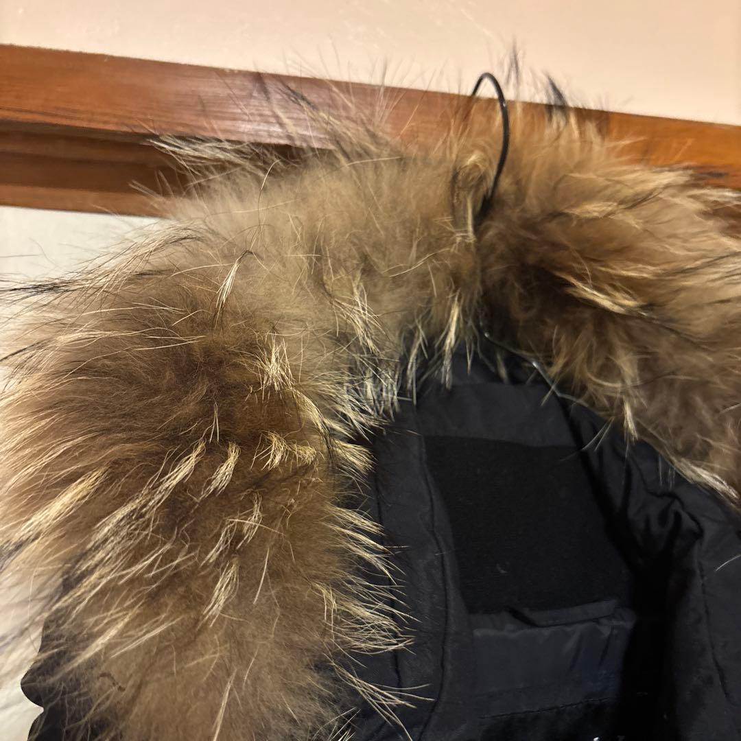 【美品】MILLET ミレー フードダウンジャケット メンズL 黒 ファー