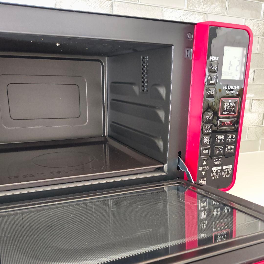 【2024年製・極美品】日立 オーブンレンジ MRO-HE4Y レッド 22L