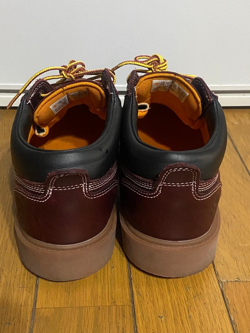 バーガンディ レザー ローカットシューズ