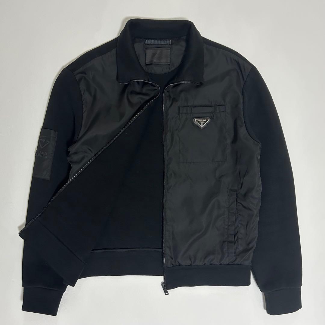 a*n様 美品 PRADA プラダ ナイロンジャケット 黒 L ロゴ Re-Ny