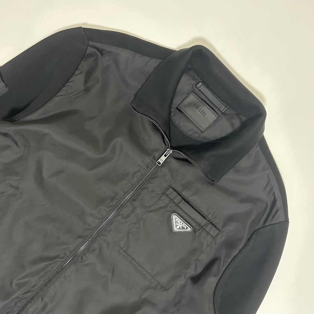 a*n様 美品 PRADA プラダ ナイロンジャケット 黒 L ロゴ Re-Ny