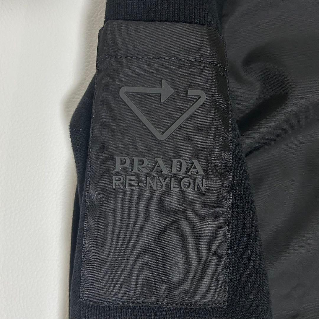 a*n様 美品 PRADA プラダ ナイロンジャケット 黒 L ロゴ Re-Ny