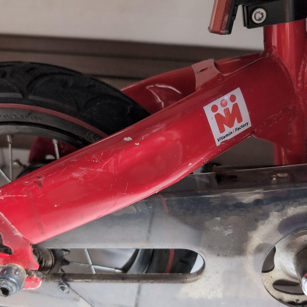 初代へんしんバイク キッズバイク　レッド　スタンド付き ビタミンファクトリー