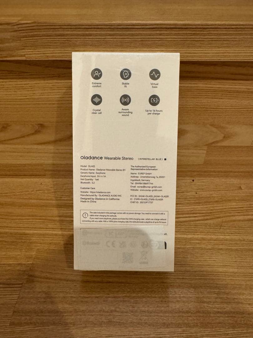 【新品未使用】イヤホン　オーラダンス　Oladance ブルー