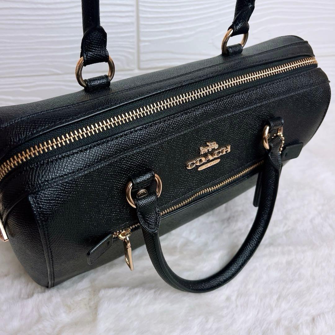 極美品☆COACHコーチ 2wayショルダーバッグ ブラック レザー ビジネス