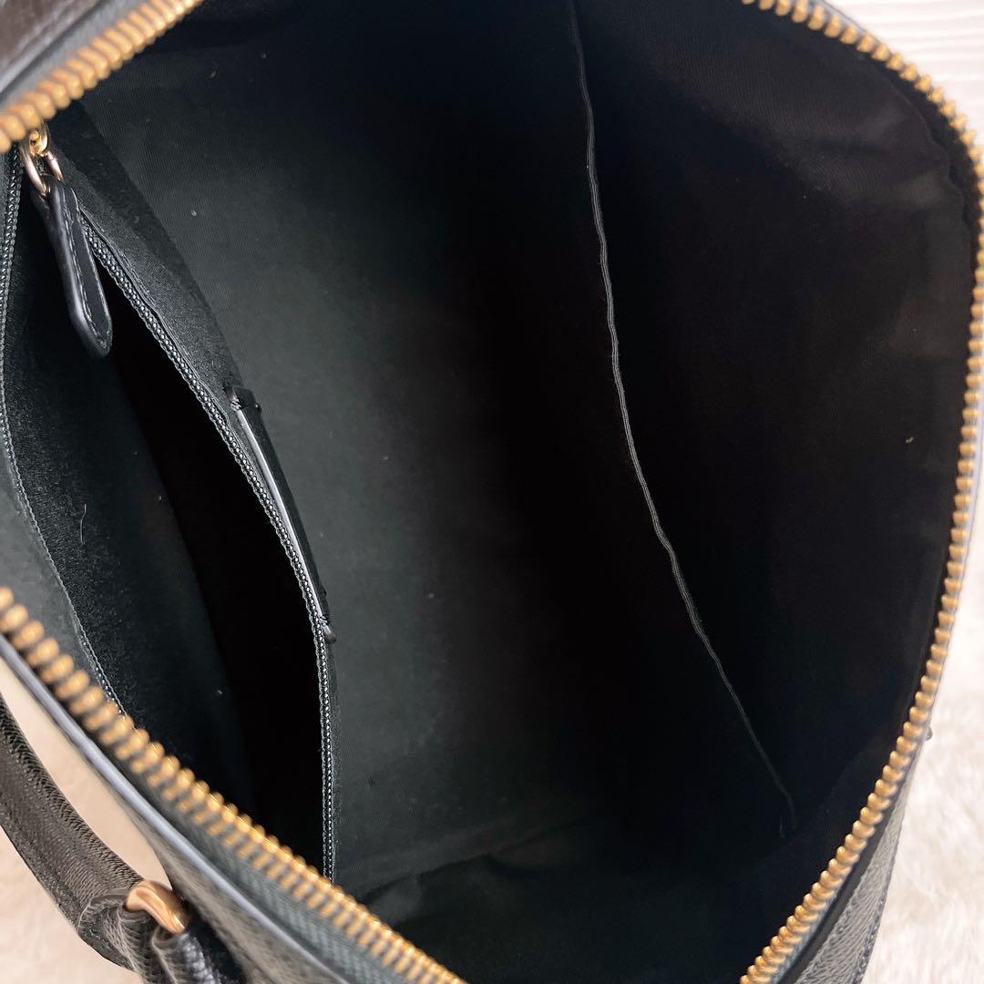 極美品☆COACHコーチ 2wayショルダーバッグ ブラック レザー ビジネス