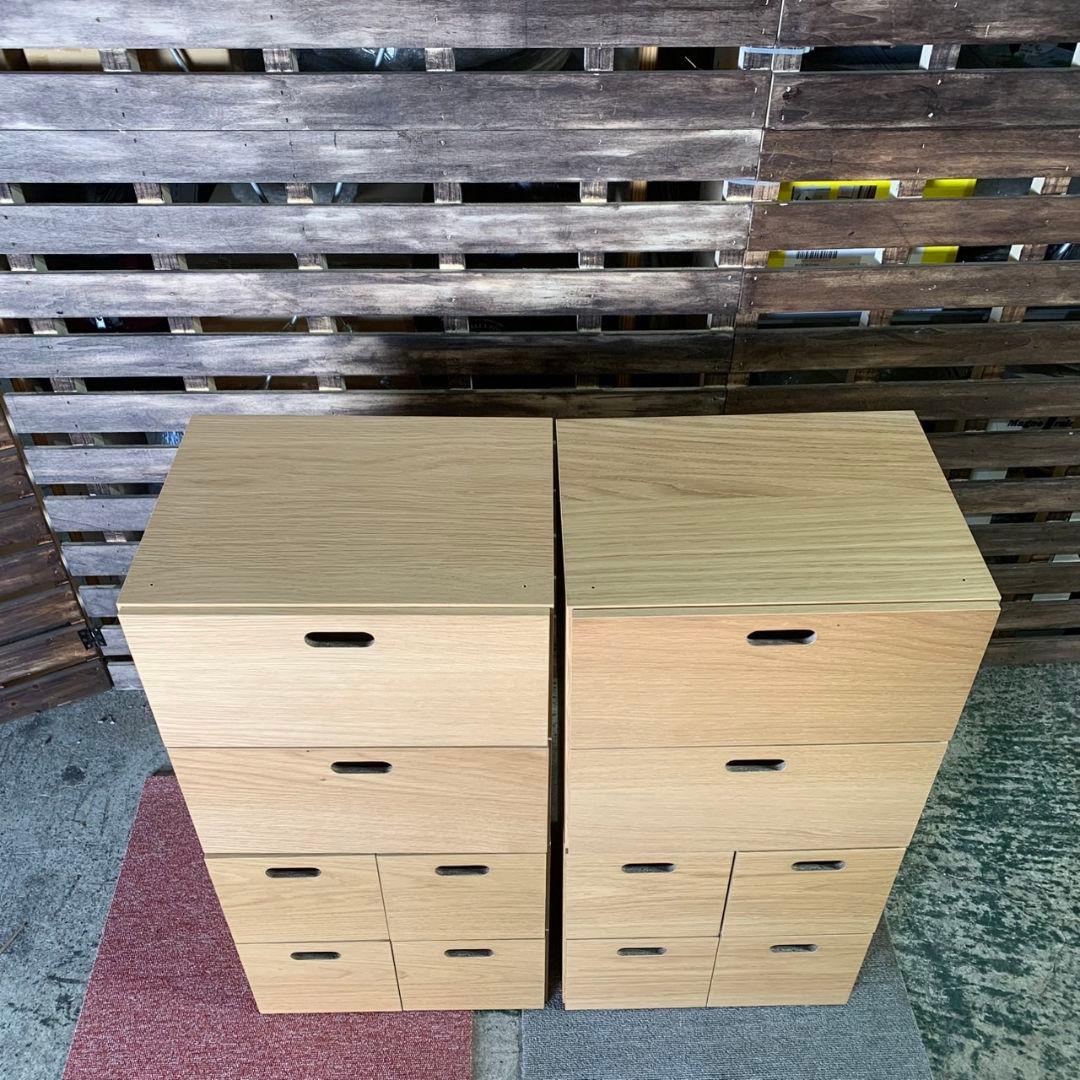 I670\" 無印良品 スタッキングシェルフ 5段2列　引き出し付