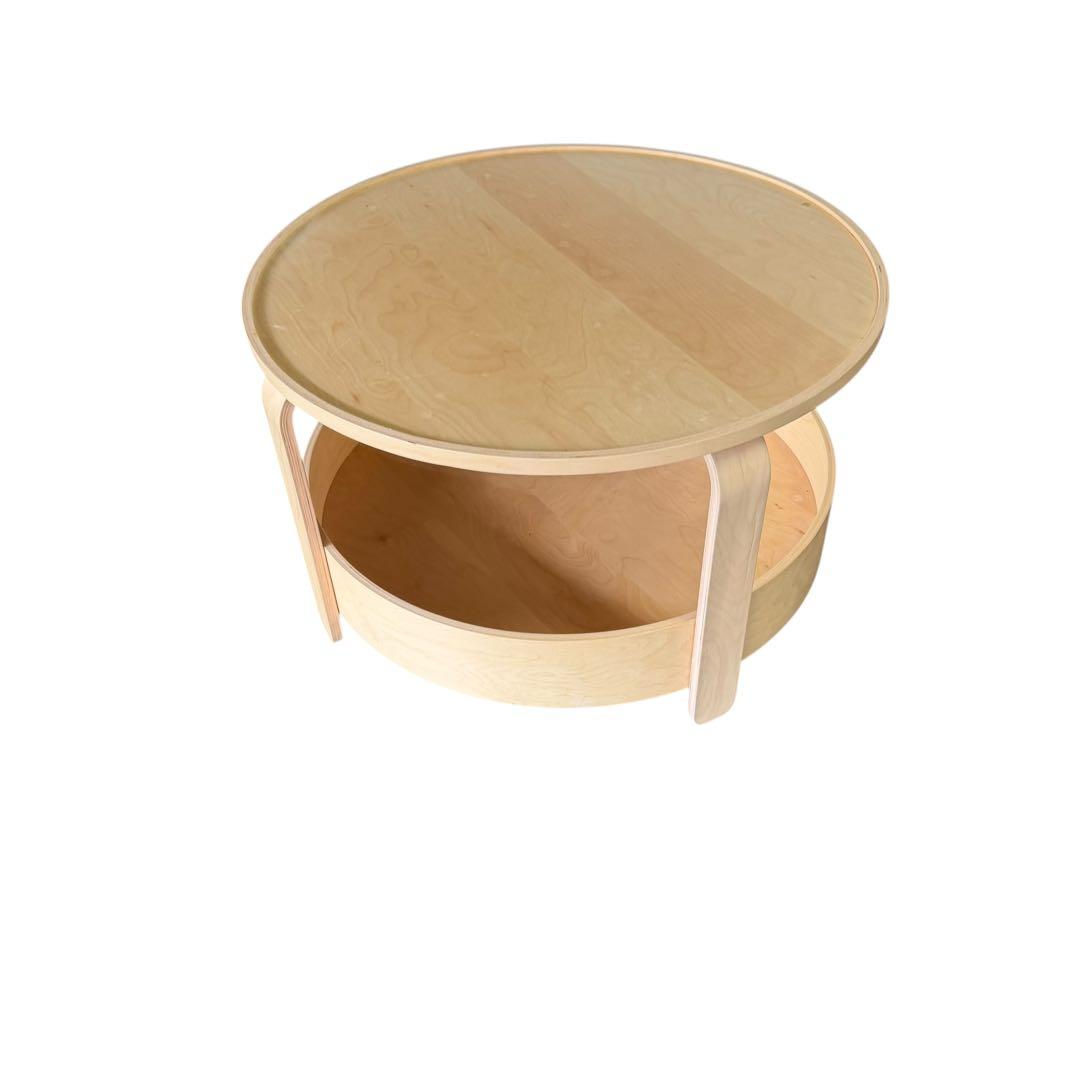IKEA BORGEBY 収納付き 丸型ローテーブル 70cm