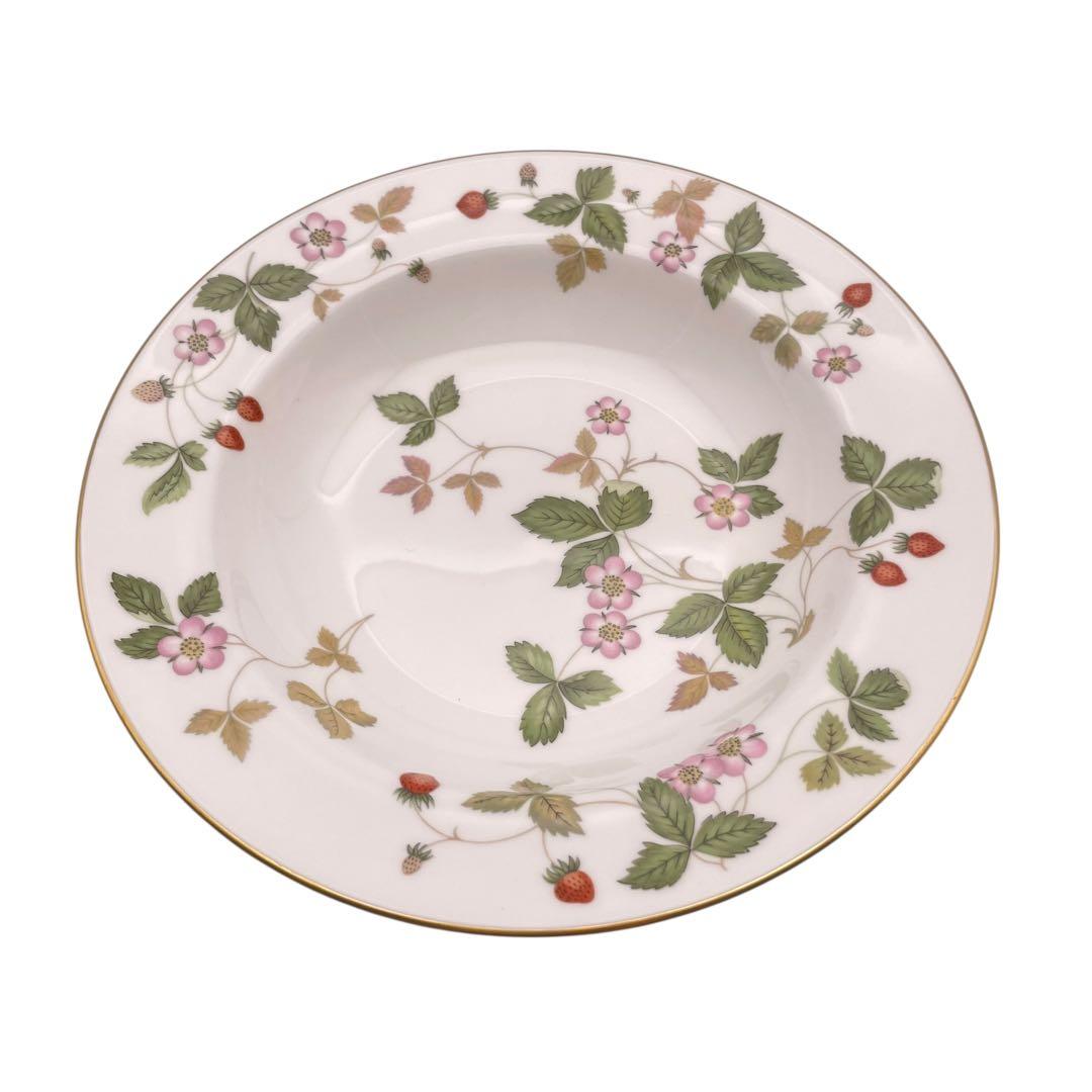 人気　ウェッジウッド ストロベリー&バイン スープ皿 20cm 4枚 美品