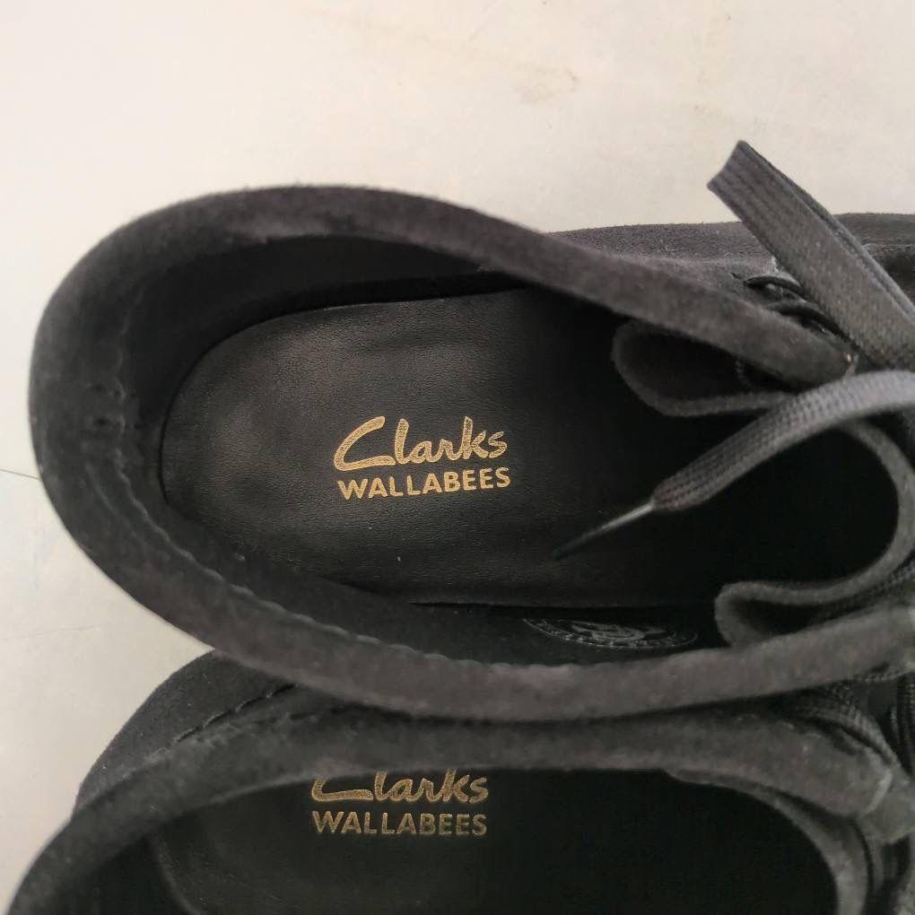 【極美品】Clarks ワラビーブーツ 黒 スエード メンズ 箱付 送料無料