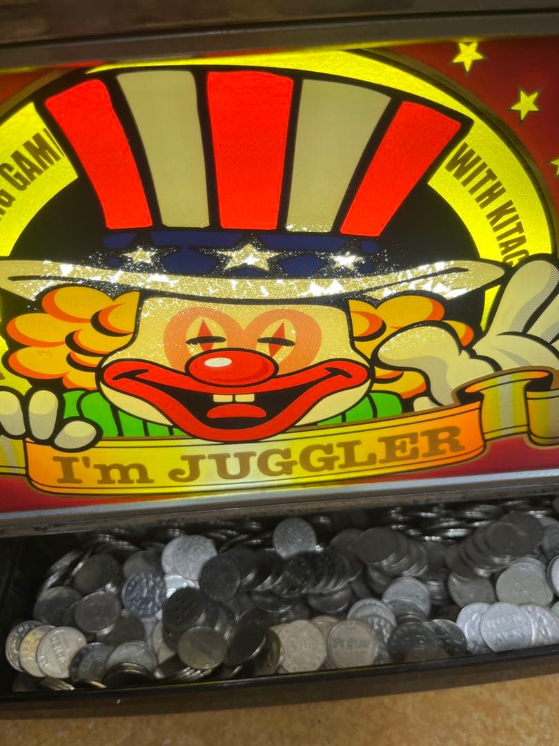 【実機】アイムジャグラーEX 5号機　メダル付き　鍵付き　設定キー付き