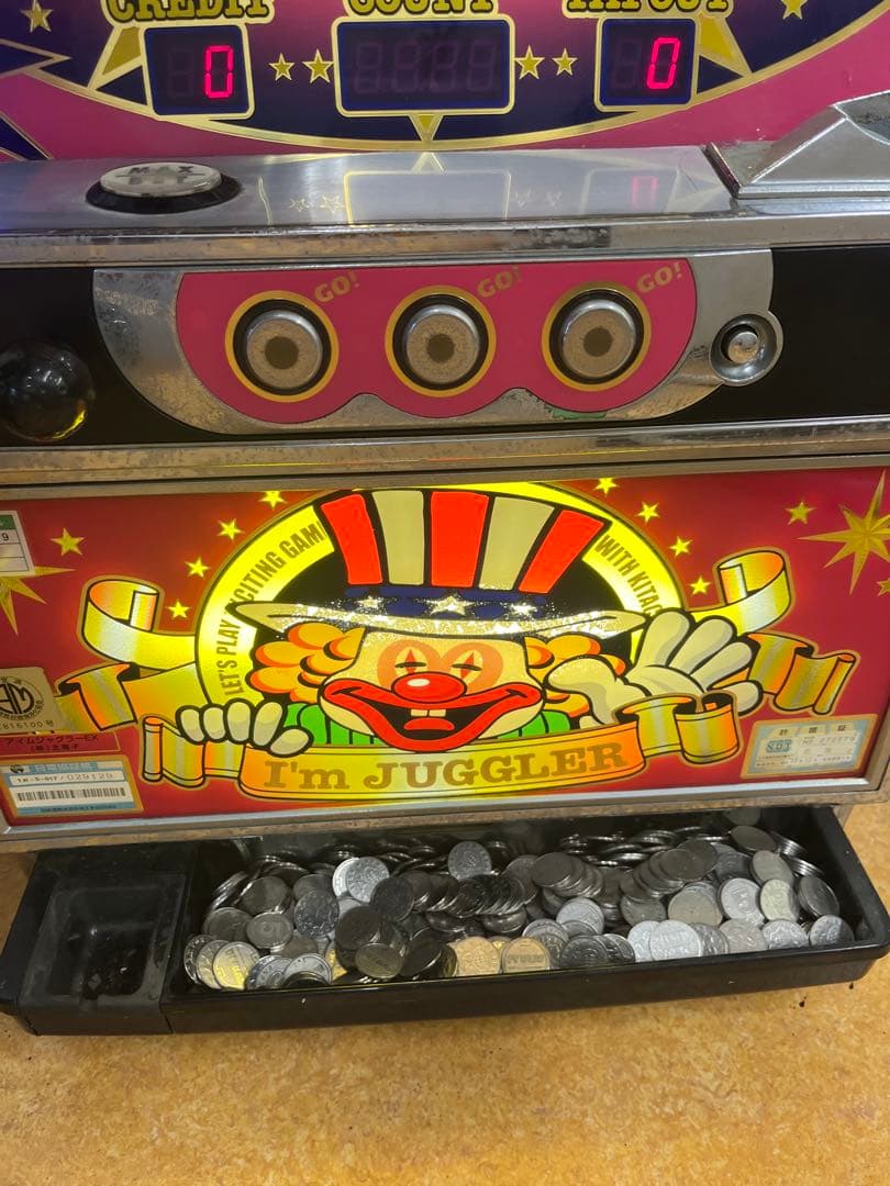 【実機】アイムジャグラーEX 5号機　メダル付き　鍵付き　設定キー付き