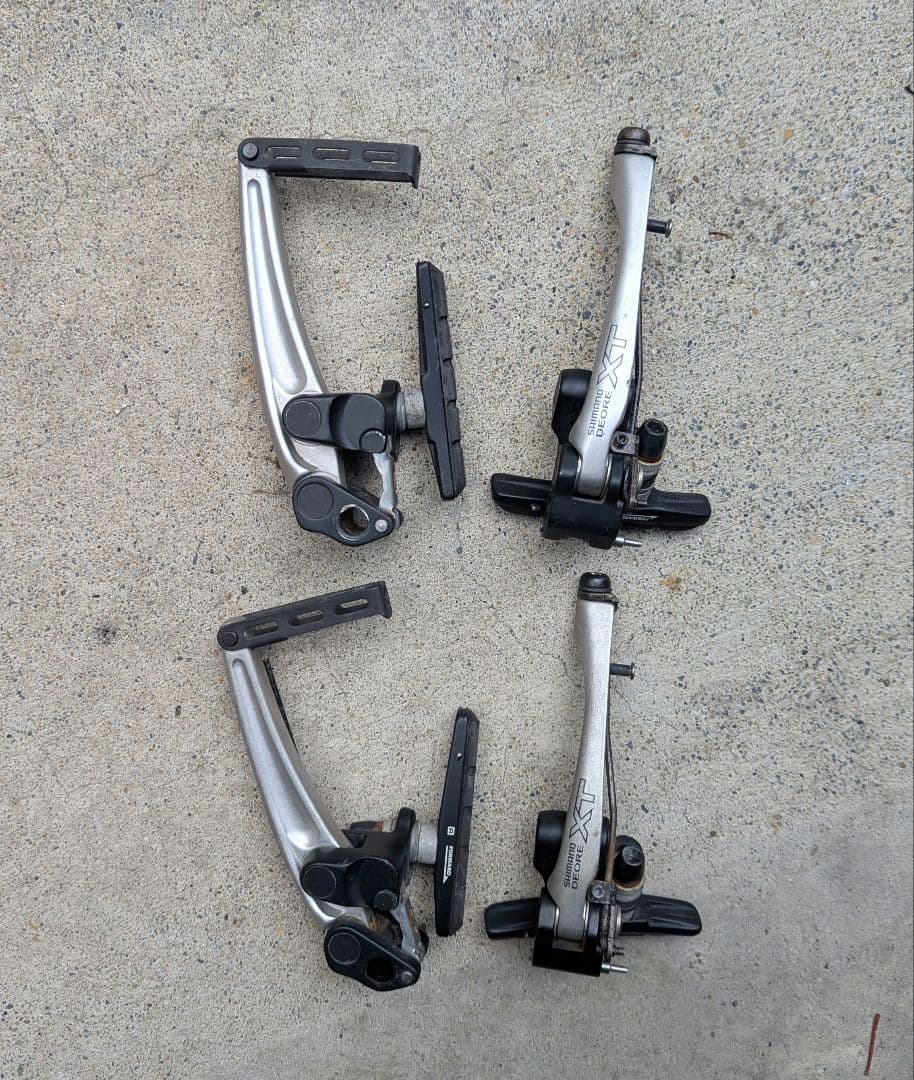 オールドMTB シマノ VブレーキDEORE-XT BR-M750前後セット