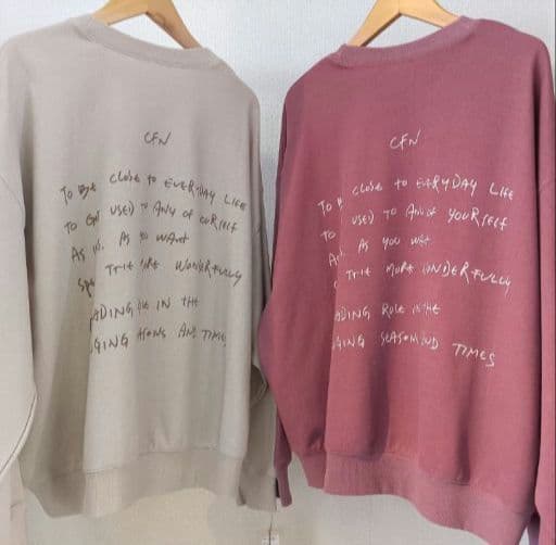 新品タグ付 カフネ パシオーネ トレーナー スウェット ピンク フリーサイズ