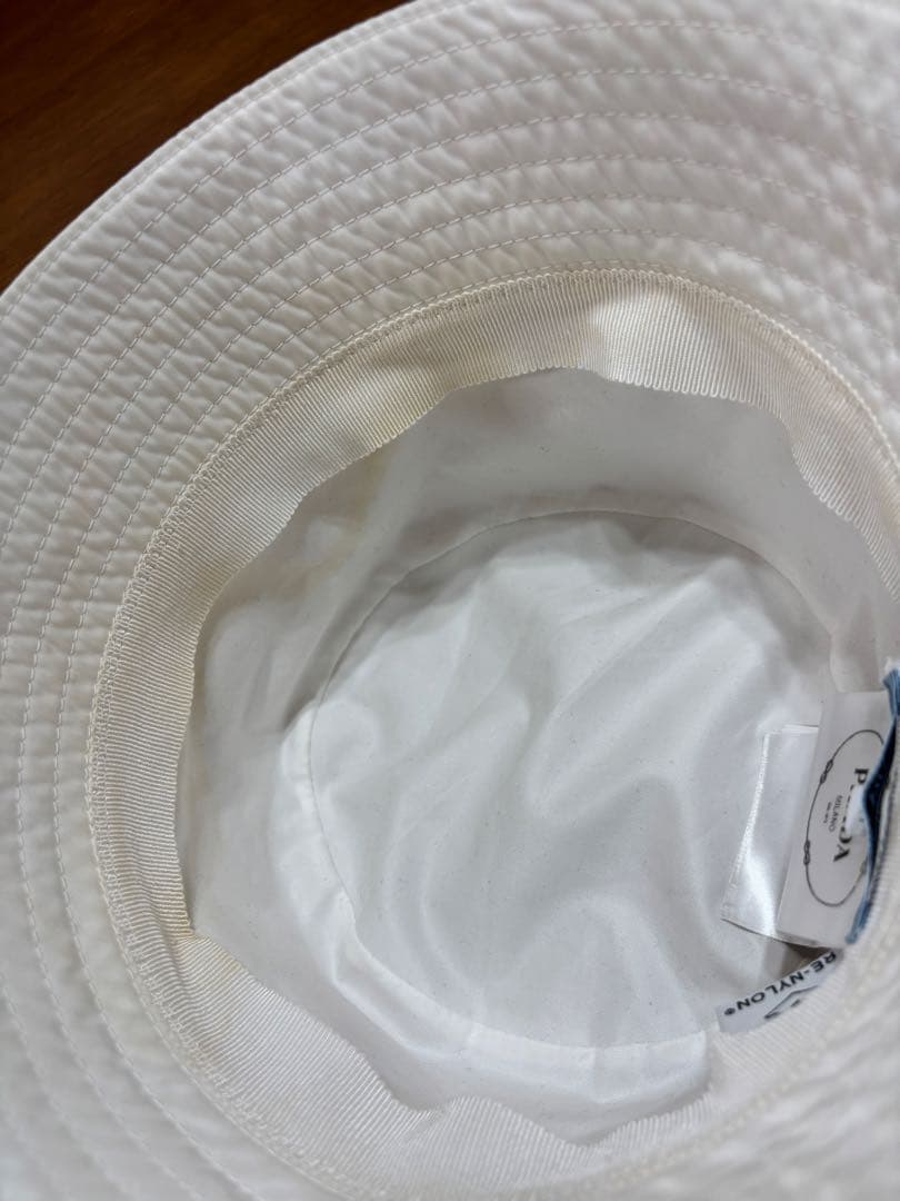 希少！PRADA ホワイト バケットハット　M