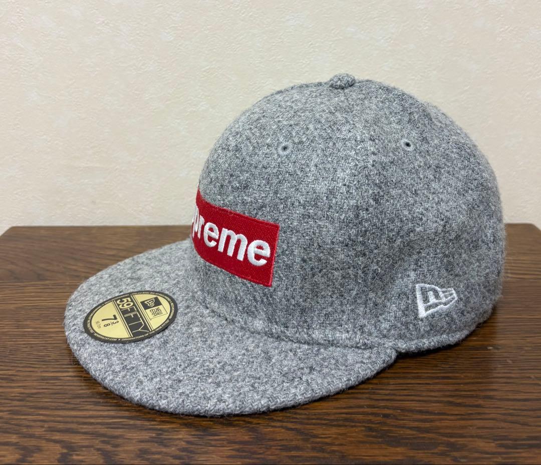 帽子 Supreme New Era HarrisTweed Box Logo Cap