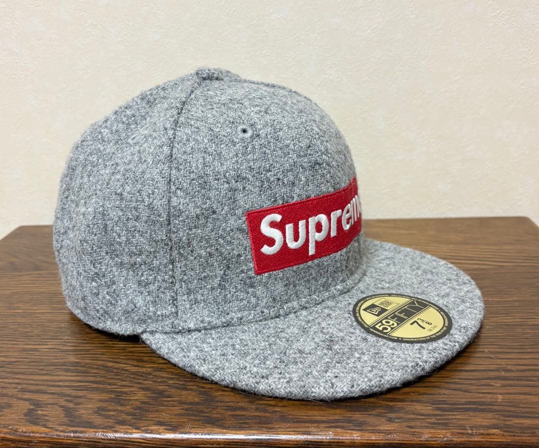帽子 Supreme New Era HarrisTweed Box Logo Cap