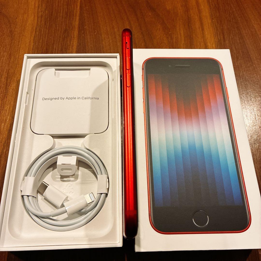 iPhoneSE 第3世代 レッド 128GB SIMフリー 箱&付属品あり