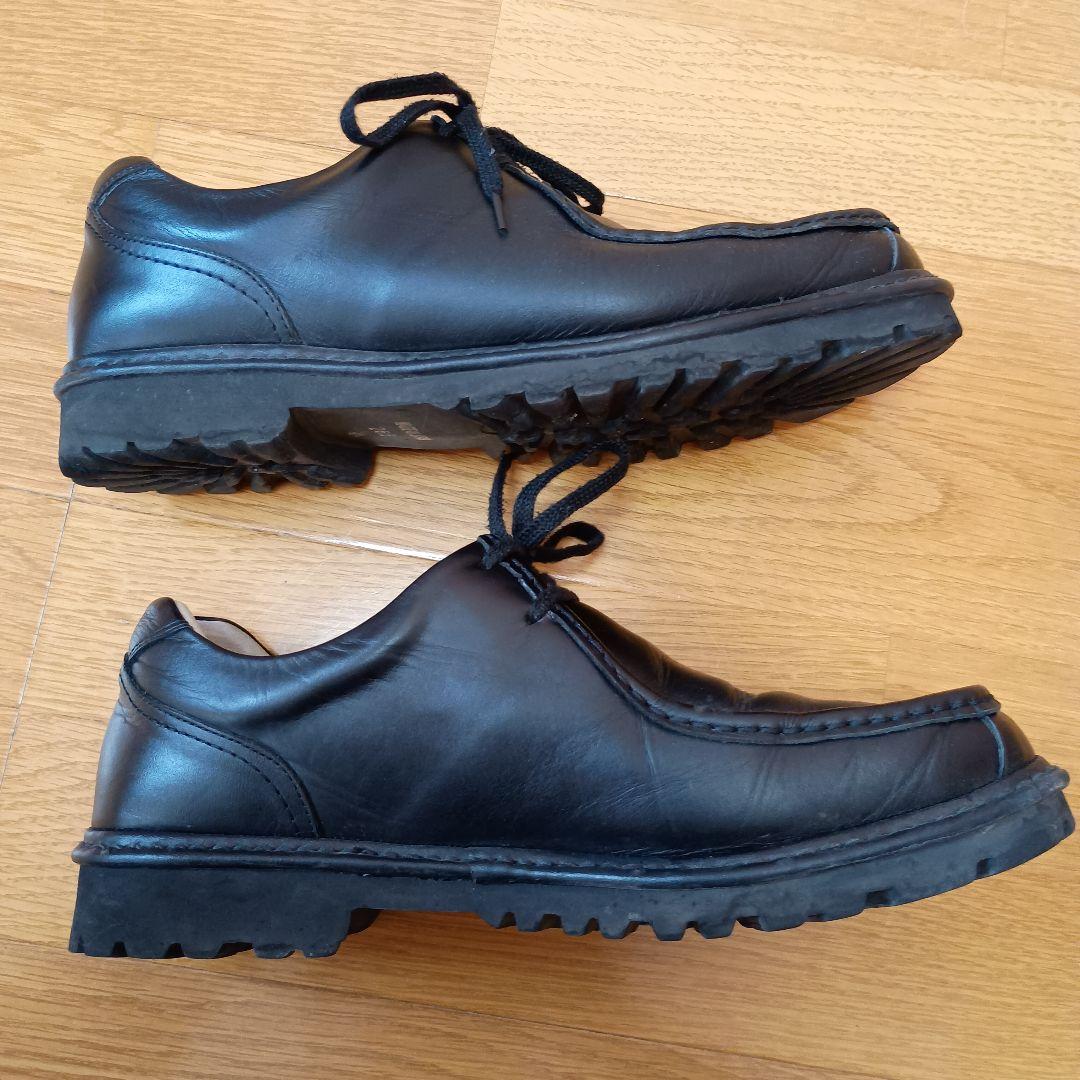上質　金谷製靴　チロリアンシューズ　26.5 EEEE レザー　黒　ブラック