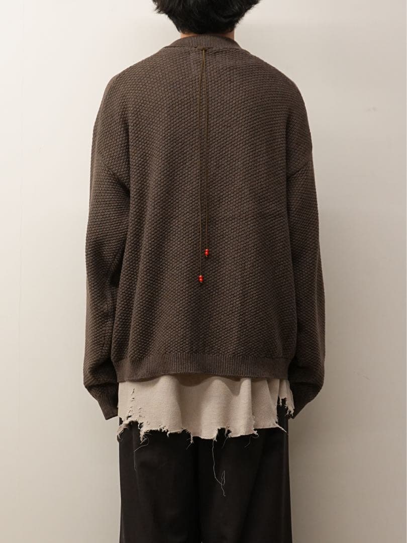 本日限定値下げ　25AW ANCELLM SKIPPER KNIT(BROWN)