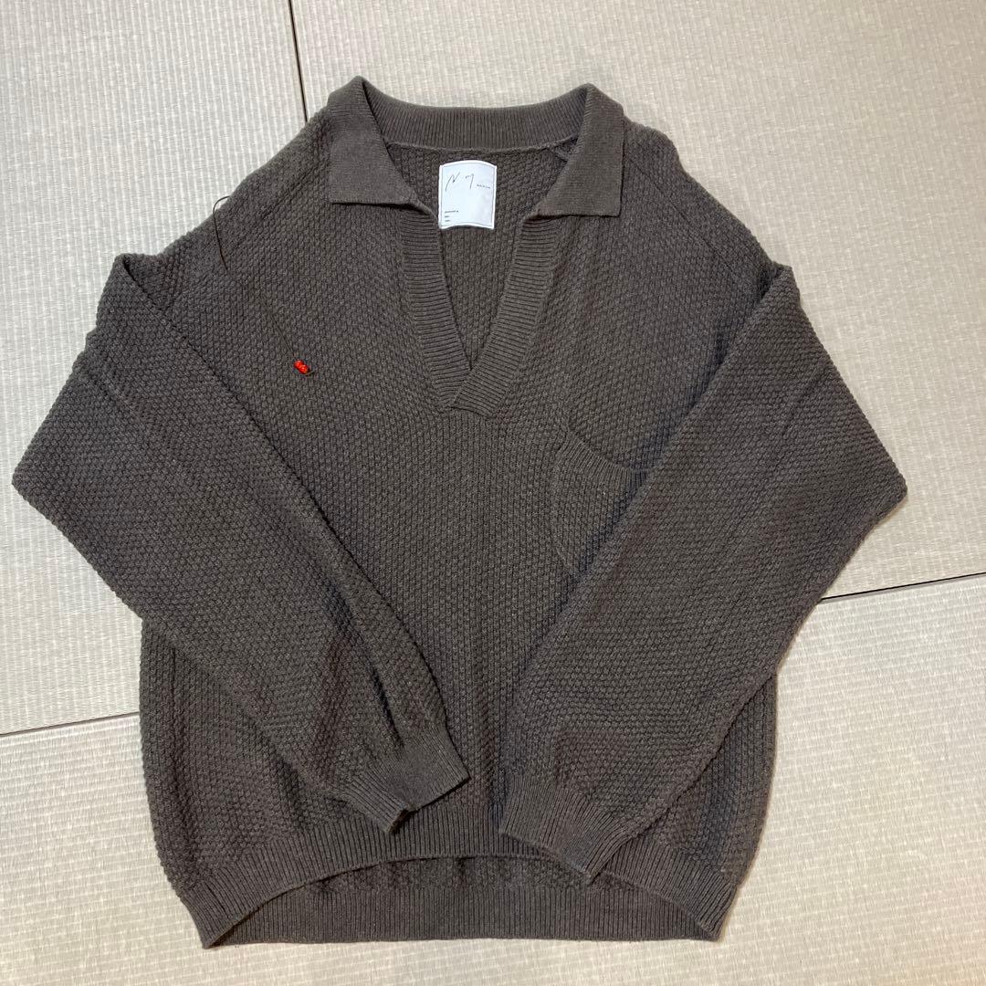 本日限定値下げ　25AW ANCELLM SKIPPER KNIT(BROWN)