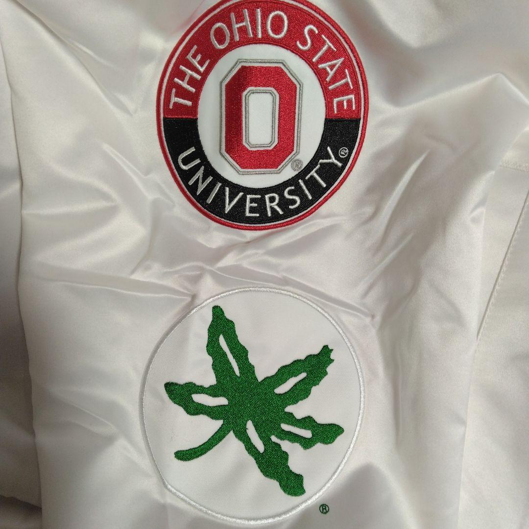 新品　 NCAA　アメフトスタジャン　刺繍ロゴ　バックアイズ 　ゆったり　XL