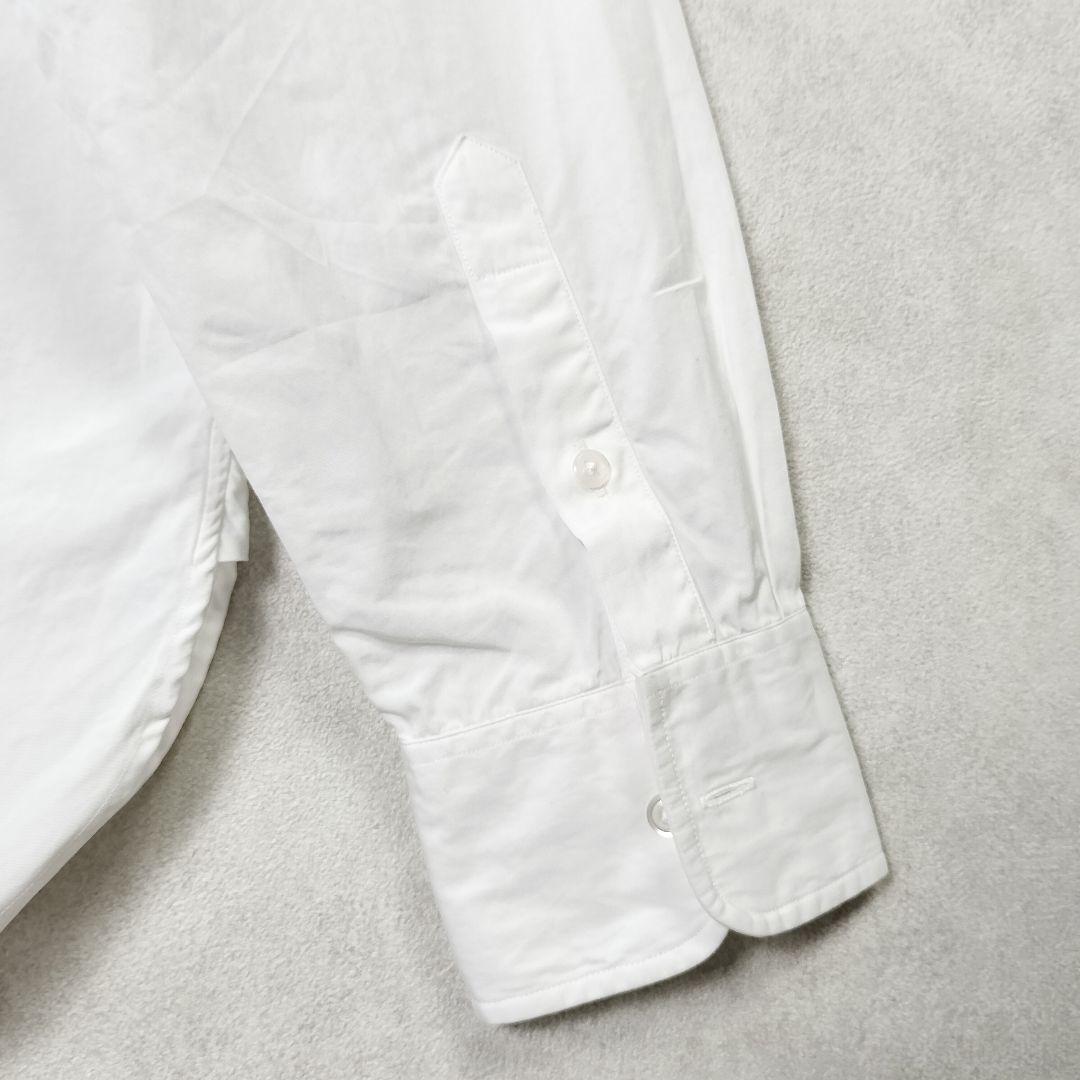 ラルフローレン ビッグポニー コットンシャツ ホワイト 刺繍 カラーキーパー