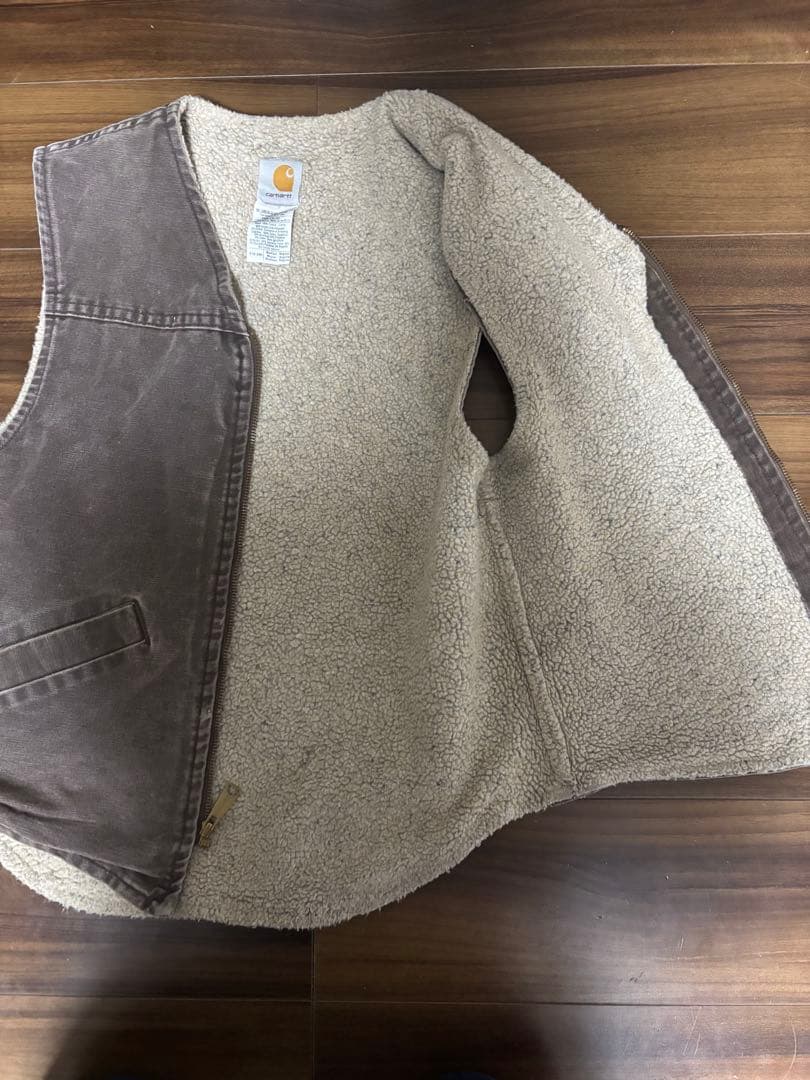 Carhartt ボアライニング付き ダックベスト　Made in USA