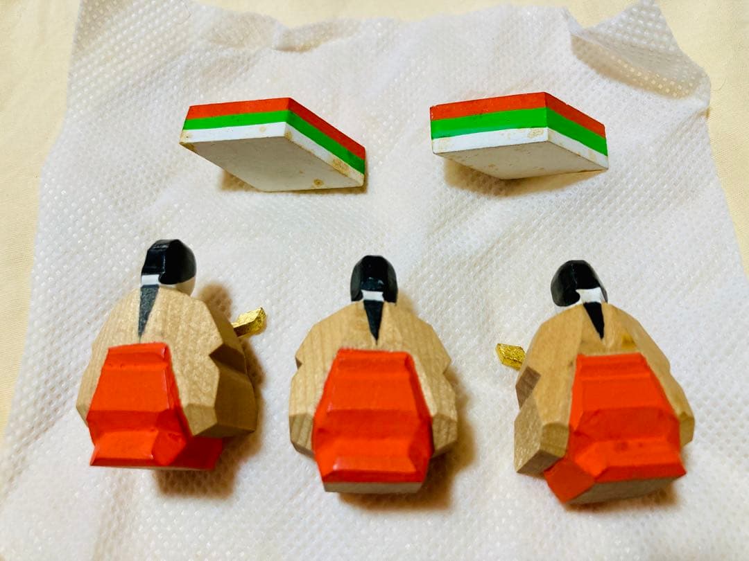 高橋神泉　奈良一刀彫　１５人揃い　段飾り　ひな祭り　川口神泉　雛段