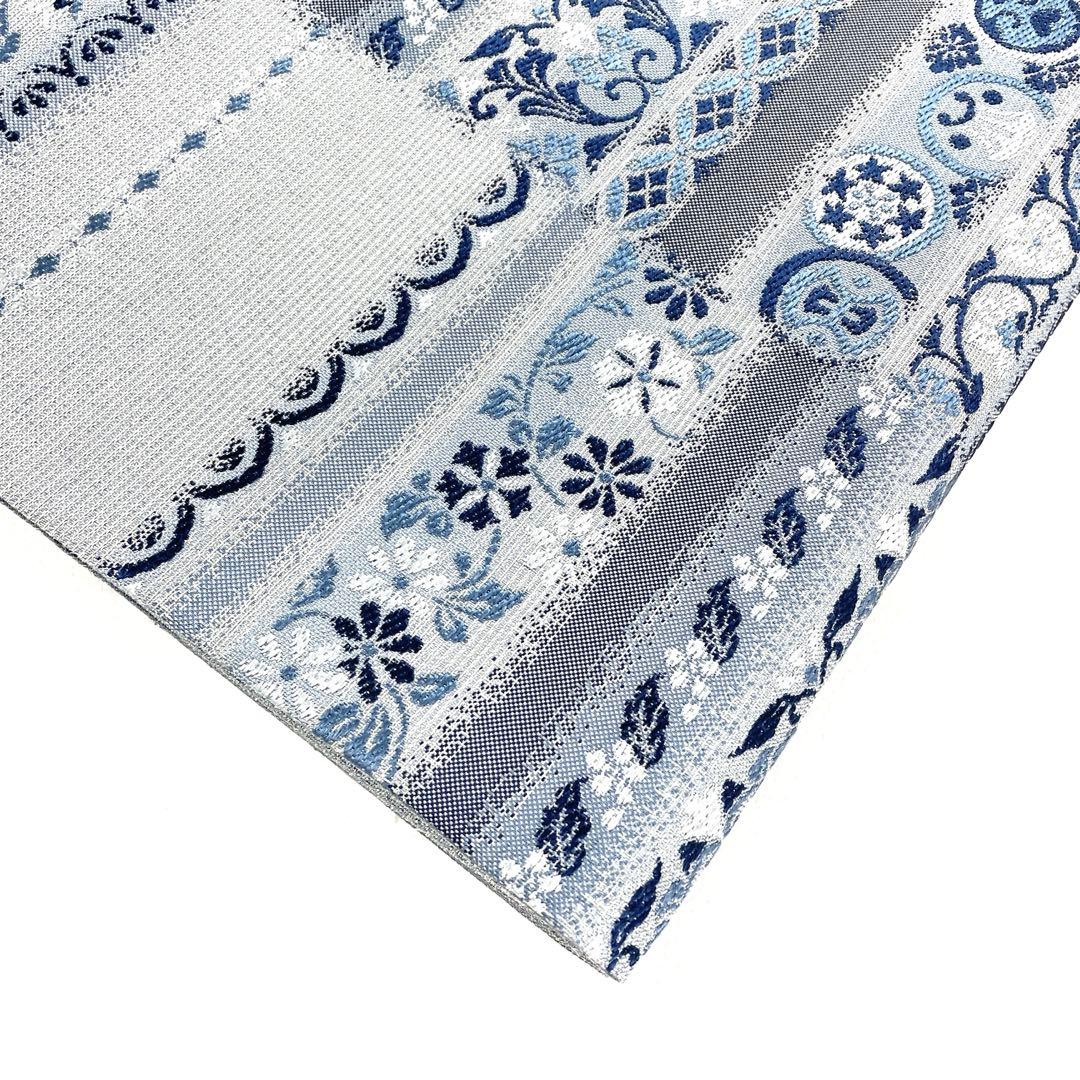 専用帯6131 ●高級 正絹 藍染 六通 袋帯