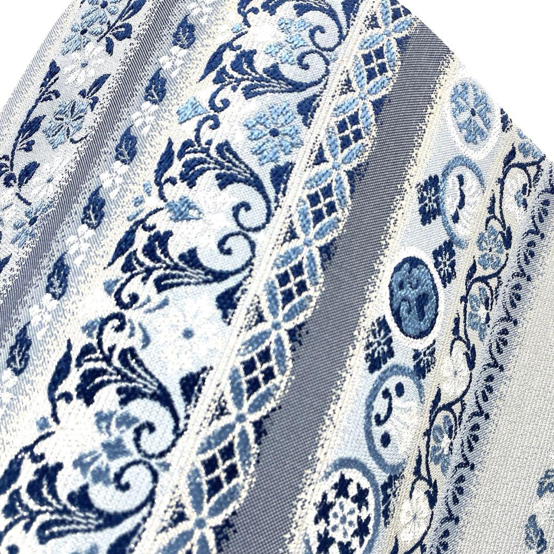 専用帯6131 ●高級 正絹 藍染 六通 袋帯